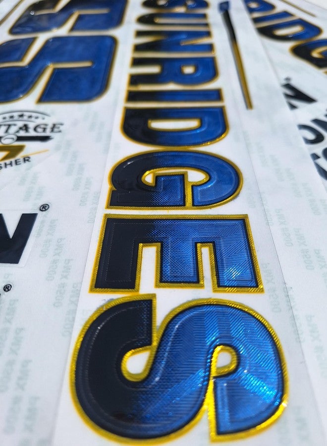 COTTONTAIL | 3D FNSHR Edition | English Willow | Embossed Cricket Bat Sticker | Blue - Image 3